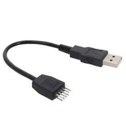 Adaptador USB A Macho a 9 Pines Interno para Placa Base