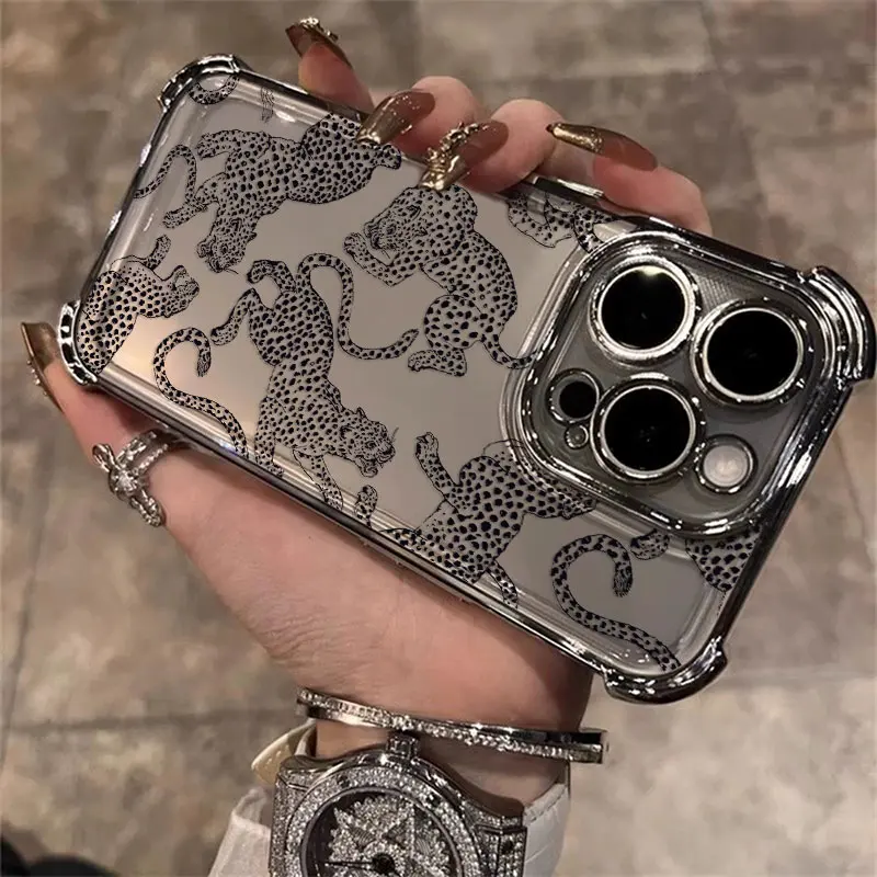 Funda chapada de lujo con estampado de leopardo rosa para vivo V29e Y200 V27 S16 T1 S15 V25 V23 S12 Y38 Y28 Y03 Y17s Y78 Y36 Y27 4G 5G - imagen 5