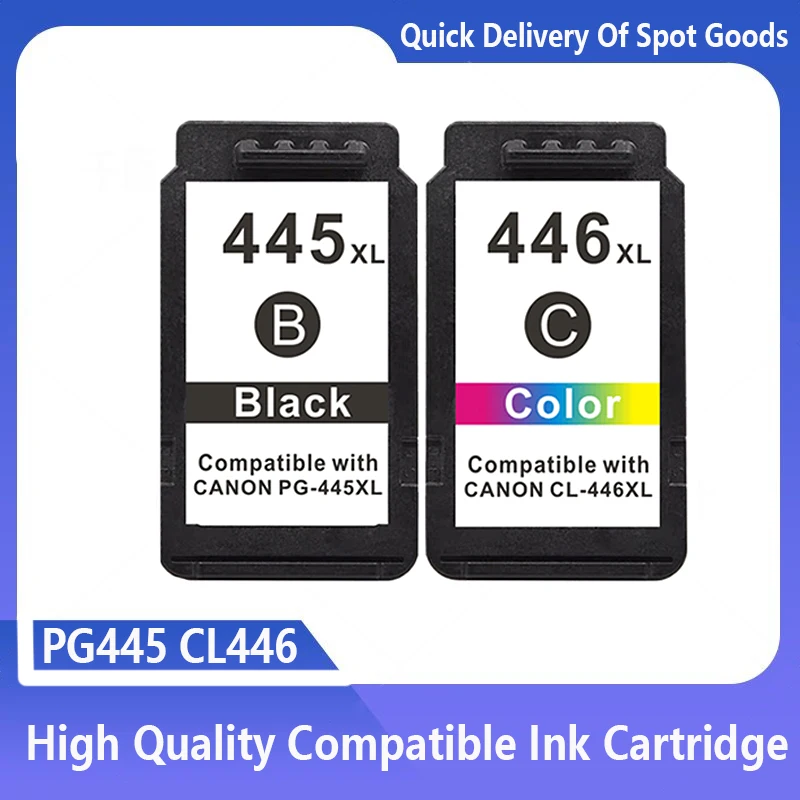 Cartucho de tinta Compatible con PG-445 PG445 CL-446 XL, para Canon PG 445, CL446, Canon PIXMA MX494, MG2440, MG2940, MG2540, MG2540S, IP2840
