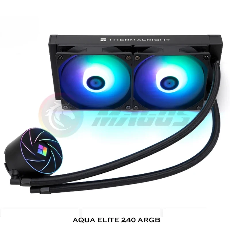 Tlright-enfriador de agua blanco, ventilador ARhermaGB de 120mm, AQUA ELITE 240 AIO CPU, refrigeración líquida integrada, refrigerado por agua, LGA1700 115X AMD - imagen 5