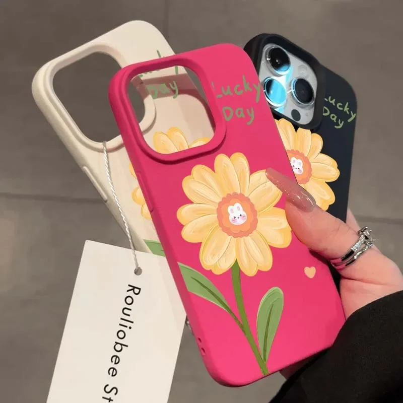 Funda para iPhone 16 Pro Max Fundas iPhone 15 Funda de teléfono con patrón de lichi de flores para iPhone 14 Plus 13 12 11 XS X XR 16e Fundas - imagen 3