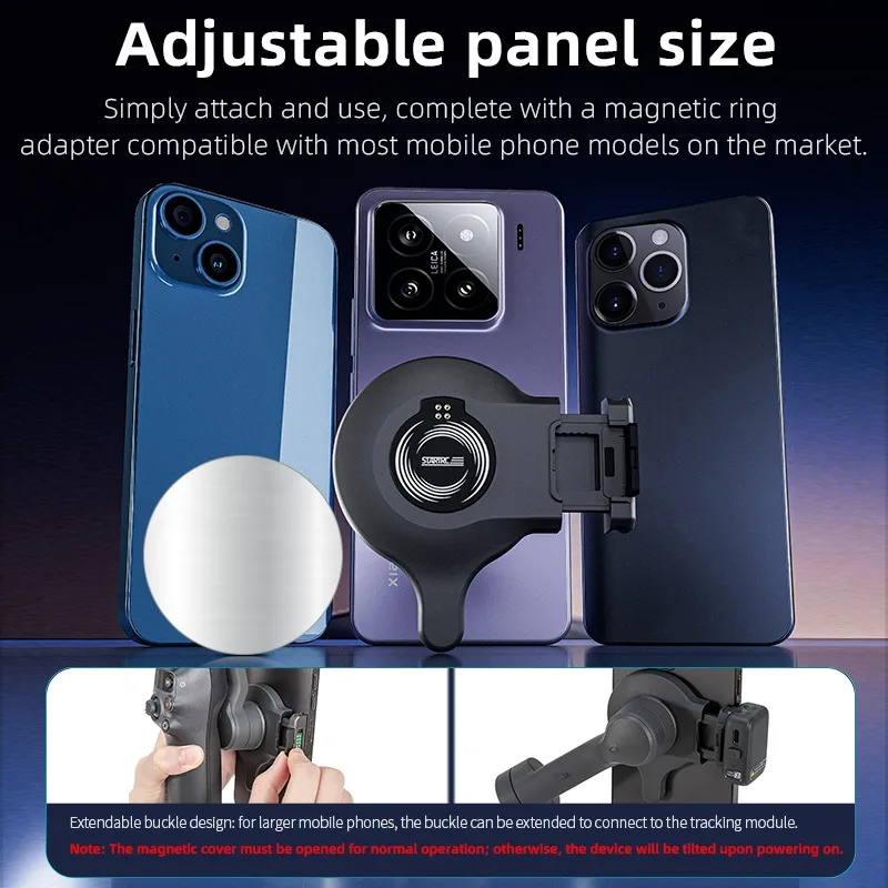 Para DJI OM 8/7 adaptador de soporte de montaje móvil de teléfono de liberación rápida magnética para DJI Osmo Mobile 7 Pro accesorios de cardán de mano - imagen 5