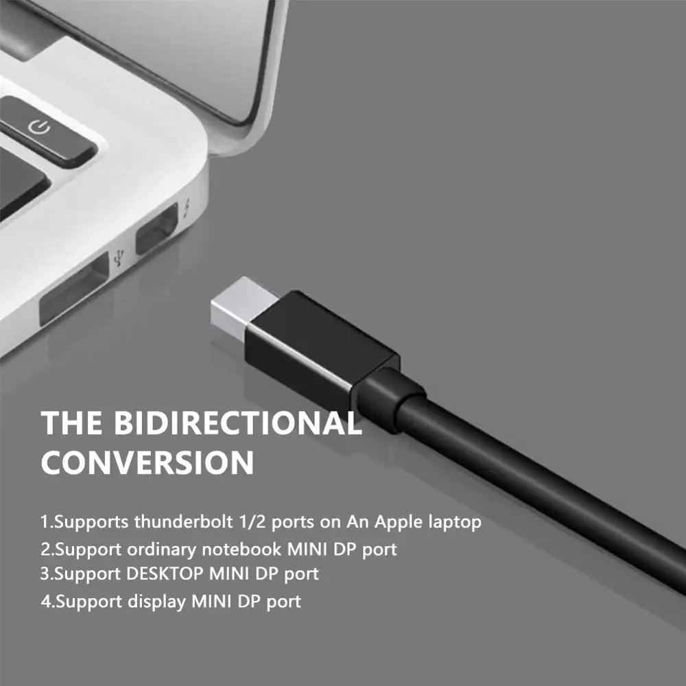 Mini puerto de pantalla 4K HD 1080P a Cable de puerto de visualización mini dp a dp Thunderbolt a DP 60Hz Cable para Macbook Surface Pro N024 - imagen 2