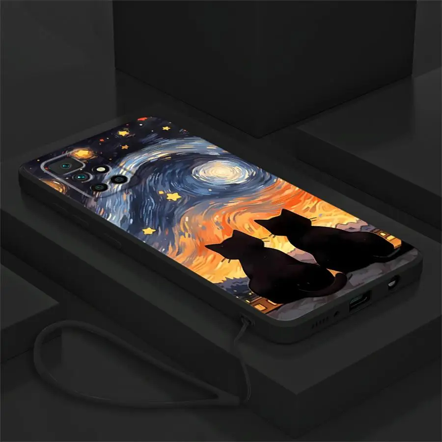 Funda de teléfono suave Van Gogh Art Cat para Xiaomi Redmi 10 12C A3x 13C A2 K40 A1 9 8 K60 14C - imagen 5