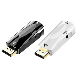 Cable HDMI a VGA 1080p con Audio 3.5mm para televisores y ordenadores