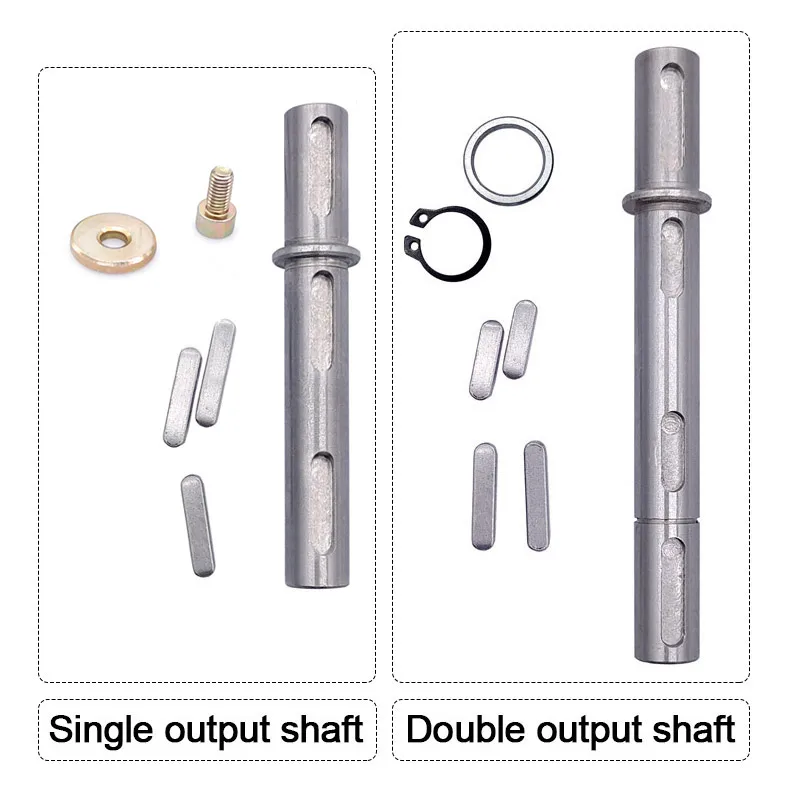 1 Uds NMRV030 eje de salida única eje de salida doble reductor de engranaje helicoidal accesorios FLANG brazo de torsión eje de salida 14mm de diámetro - imagen 5