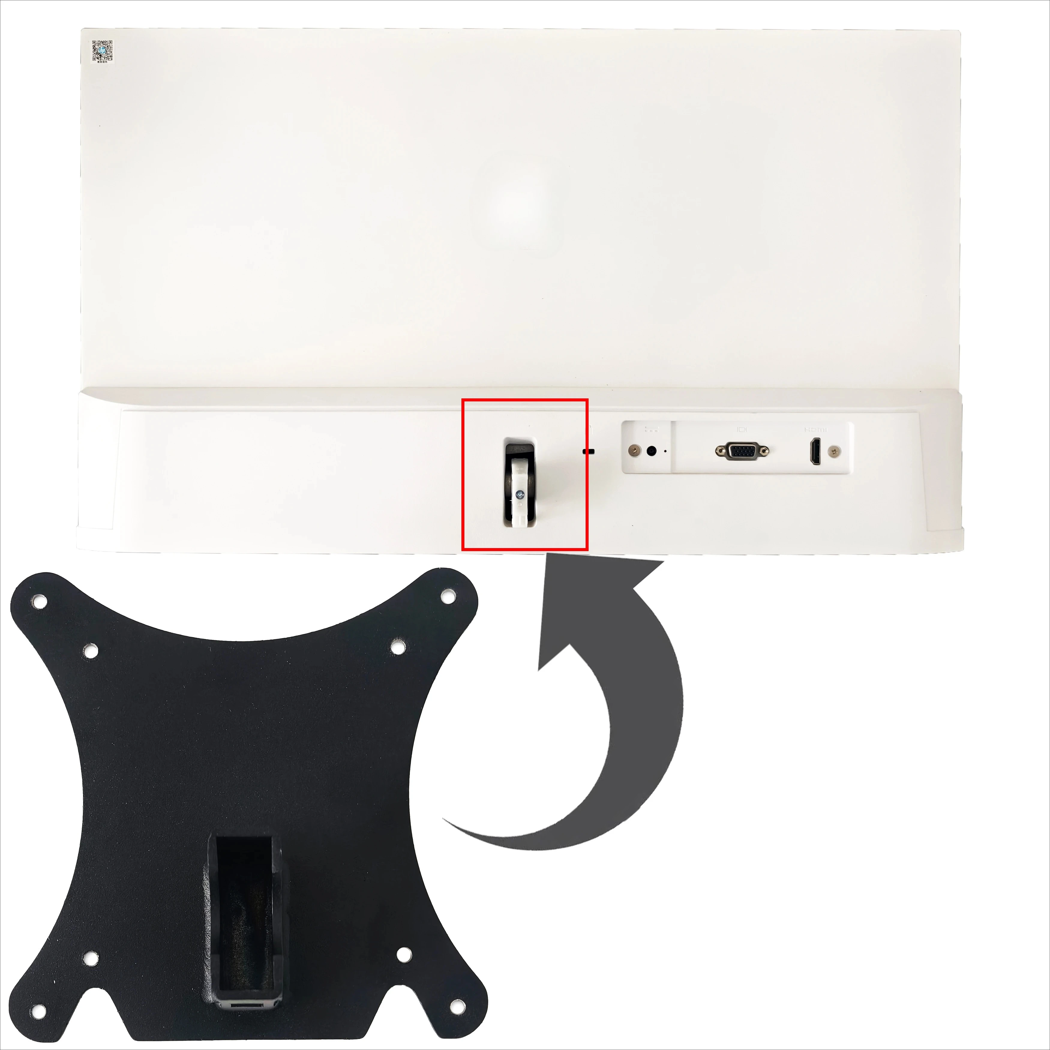 Adaptador VESA para HP Series 5 23,8" 24" pulgadas 524sa 524sw 524sf Soporte de monitor FHD Soportes para soporte/brazo/montaje de escritorio