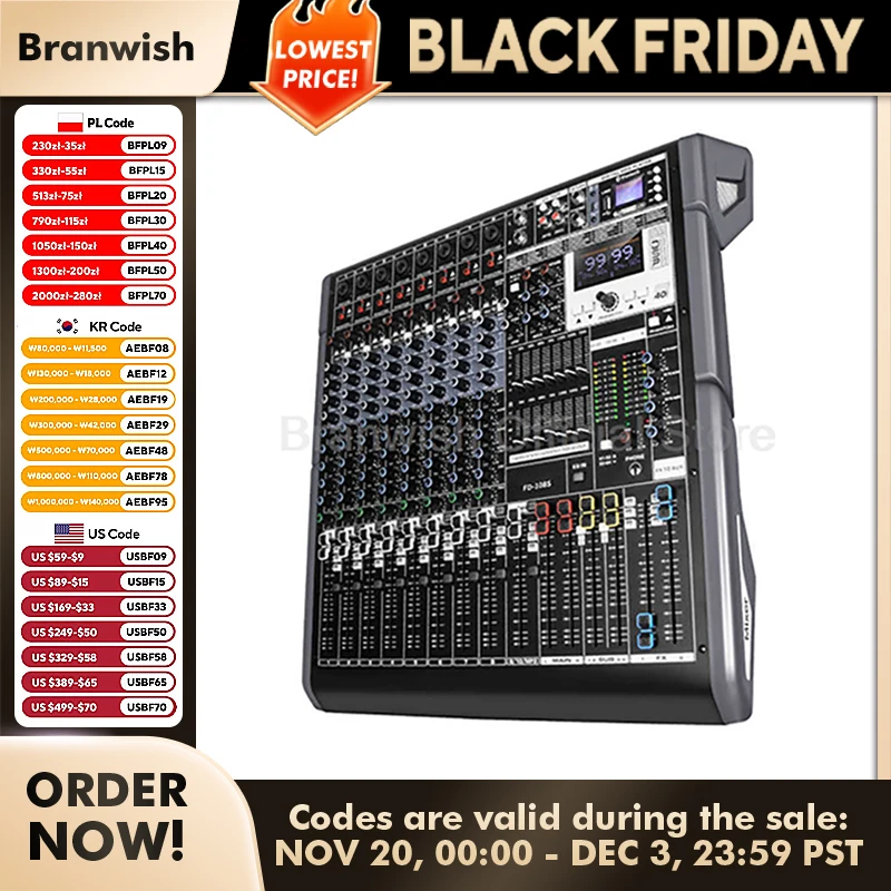 Consola mezcladora DSP 99 de 10 canales, mezclador de Audio Digital, mezclador USB estéreo, monitoreo inalámbrico de Audio para sonido, altavoz, caja de DJ, Karaoke - imagen 5