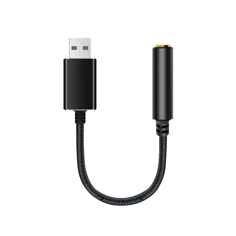 Convertidor de Audio USB a enchufe hembra de 3,5mm ordenador portátil TV para PS4 juego sonido adaptador de decodificación Digital extender Cable divisor