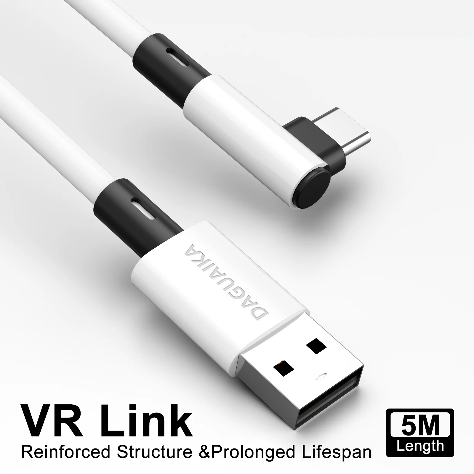 Cable de enlace VR para accesorios Meta Quest 3s, Cable USB 3 tipo C, transferencia de datos, carga rápida para accesorios Oculus Quest 3S de 5m - imagen 5