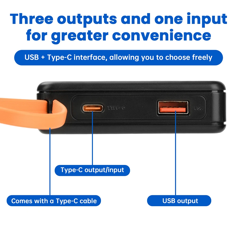 Kit de Banco de energía de batería DIY 3*18650, caja de carga rápida de 10W 22,5 W con Cable de carga, Kit de fuente de alimentación móvil sin soldadura extraíble
