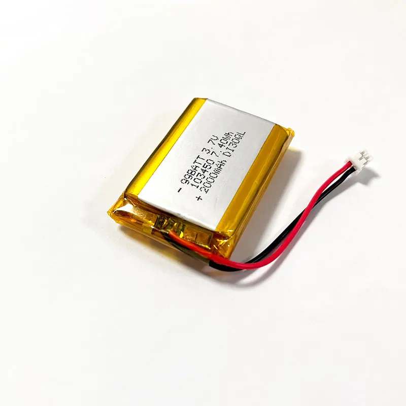 10 baterías de polímero de 2000 mAh. 103450 103550 Baterías de litio Lipo de 3,7 V JST PH2.0 enchufe de 2 pines para máquina Pos Mini impresora GPS - imagen 2
