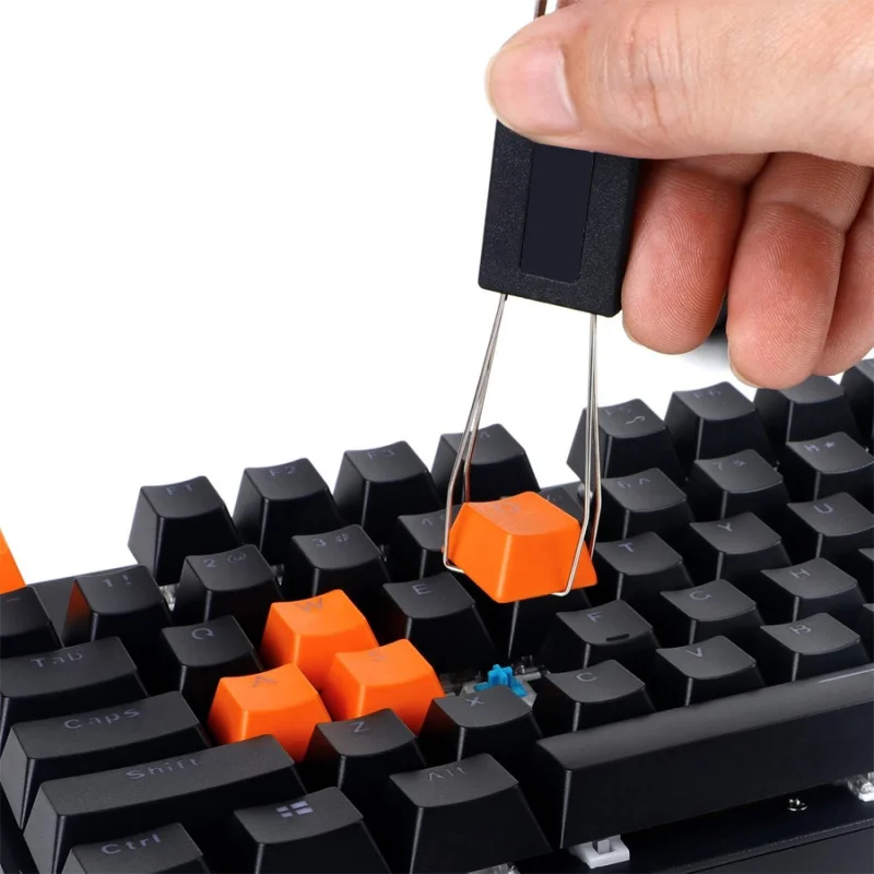 Extractor de teclas, herramienta de extracción de teclas de acero inoxidable con 2 uds., cepillo de limpieza de teclado para teclado mecánico - imagen 3