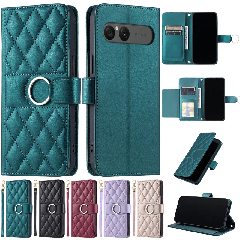 Funda con ranuras para tarjetas tipo billetera 10 VII para Sony Xperia 10 VII Funda para Xperia 10Vii XQ-FE54 XQZ-CBFE Funda protectora con tapa para teléfono - imagen 2