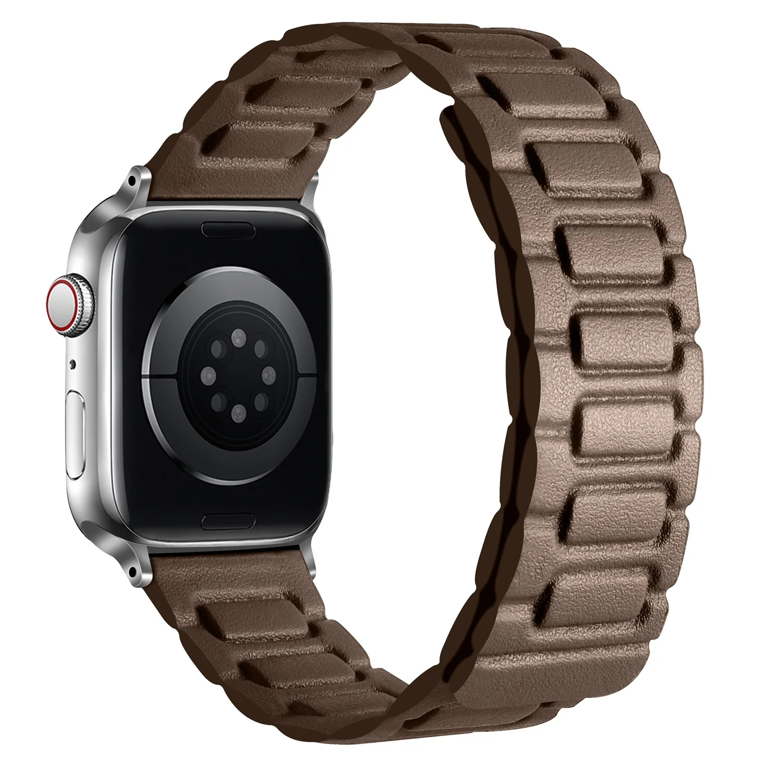 Correa de cuero para Apple Watch Band 46mm 42mm 45mm 44mm 41mm pulsera magnética Correa iWatch Series 10 9 8 SE 5 6 7 Ultra 2 49mm - imagen 2