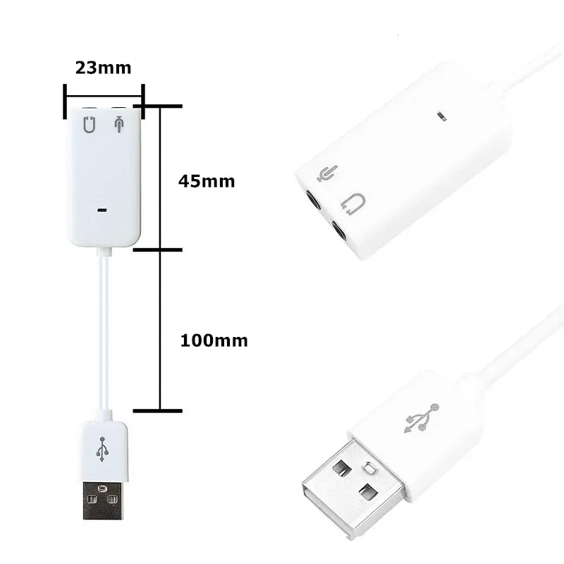 Tarjeta de sonido para ordenador portátil Windows, Mac, Linux, con conector para auriculares y micrófono de 3,5mm, adaptador de Audio Usb, tarjeta de sonido externa - imagen 5