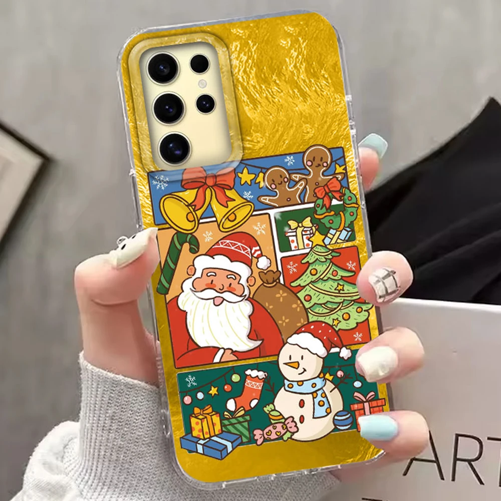 Para Samsung Galaxy S25 Edge S24 S23 S22 S21 S20 FE Plus Ultra Navidad gradiente Vortex patrón trasero a prueba de golpes funda de teléfono - imagen 3