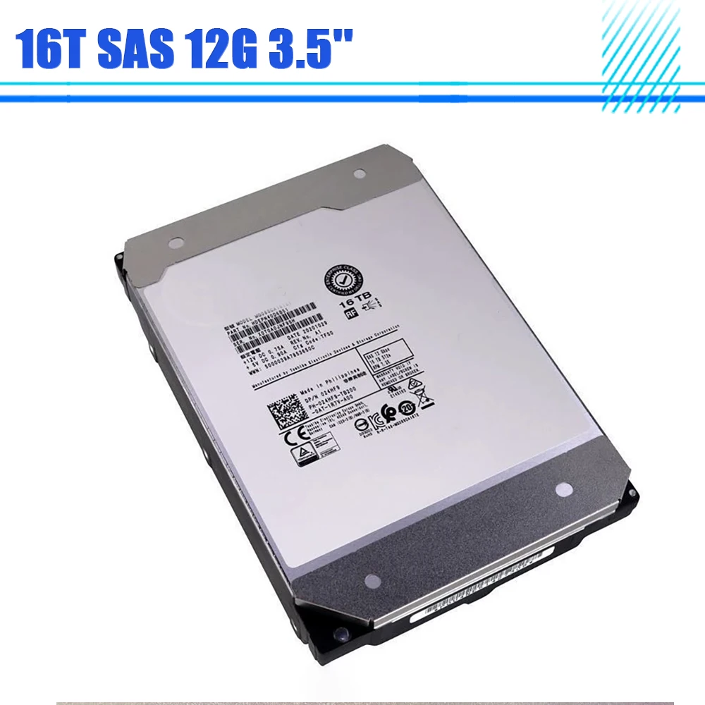 For DELL HDD R740 R740xd 16T SAS 12G 3.5'' 24HF9 MG08SCA16TEY Hard Disk - imagen 2