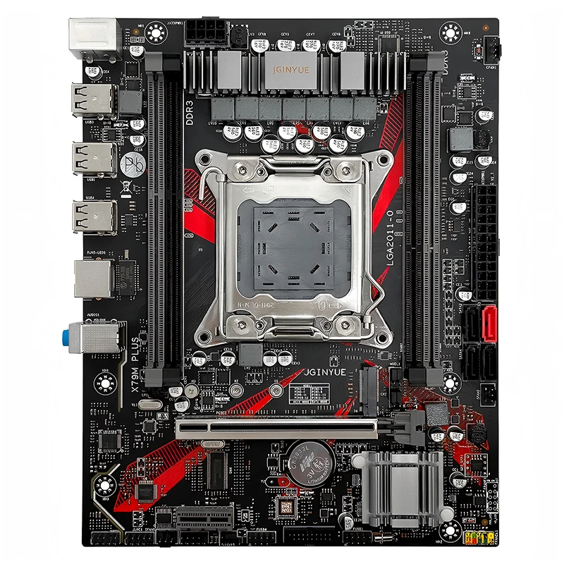 Kit de montaje de placa base X79 M-PLUS LGA 2011 M-ATX con CPU Xeon E5 2690 v2 y memoria DDR3 de 32GB 1600MHz M.2 NVME SATA 3,0 - imagen 2