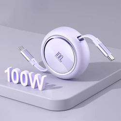 Cable USB-C retráctil carga rápida bidireccional