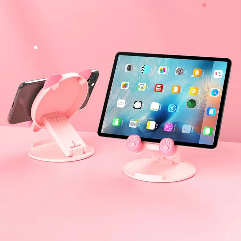 Soporte plegable para teléfono móvil, accesorio de escritorio, ajustable, Universal, bonito Tigre - imagen 3