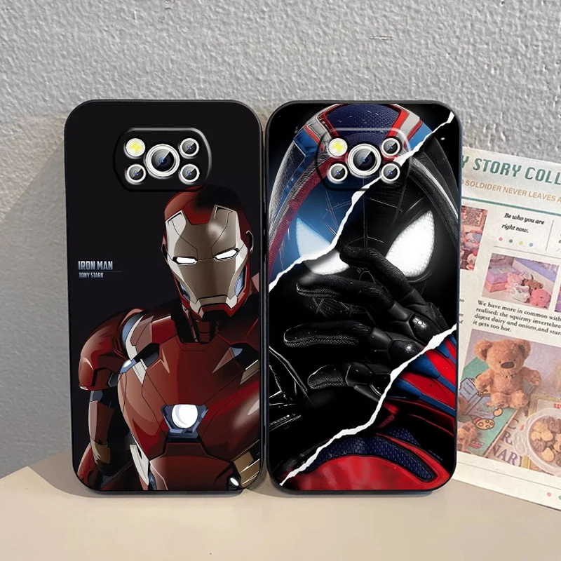 Marvel-funda negra para teléfono móvil, carcasa de Iron Man Hero Venom para Xiaomi Mi Poco F5 F4 F3 X6 X5 X4 X3 M6 M5S M4 M3 C65 Pro GT NFC 5G - imagen 2