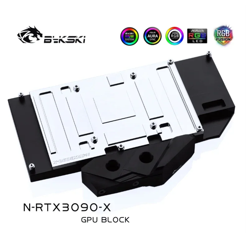 Bykski Water POM Block utiliza para nVIDIA RTX3080 3090 Edición de referencia Tarjeta GPU/Bloc de cobre/placa trasera - imagen 3