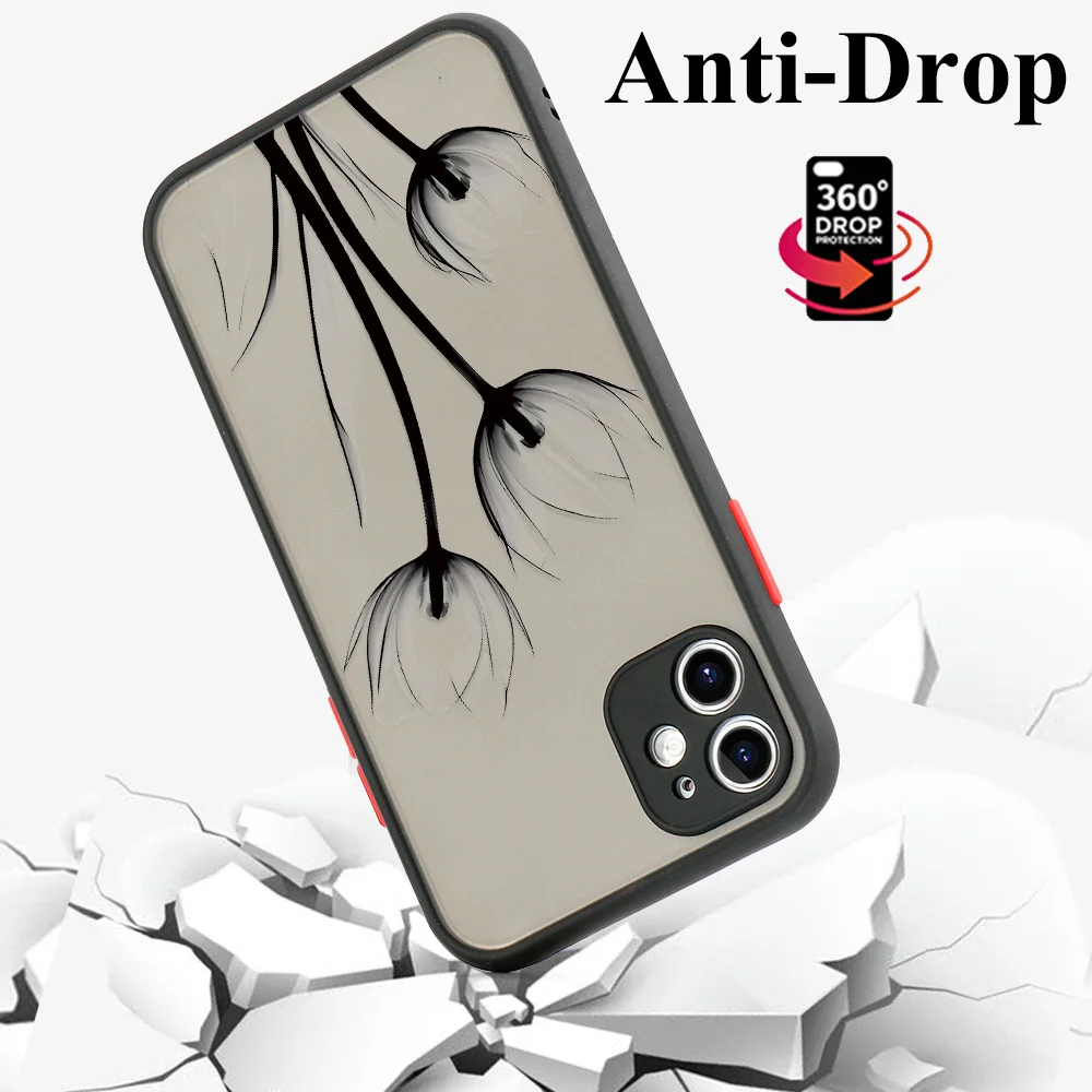 Funda dura de flores mate para Samsung, A55, 5G, A35, 5G, A54, A53, A52, A34, A33, A14, A13, A05, A12, A22, A23, A32, A51, A72, A73, M31 - imagen 5