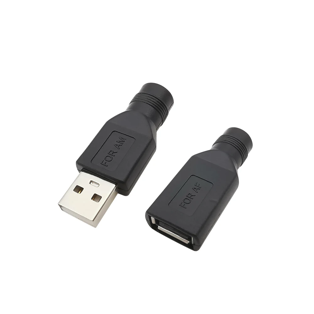 1/2/5 Uds 5V adaptador de enchufes de alimentación DC hembra a USB 2,0 tipo A macho conector de enchufe DC 5,5*2,1mm para ordenador portátil PC DIY - imagen 2