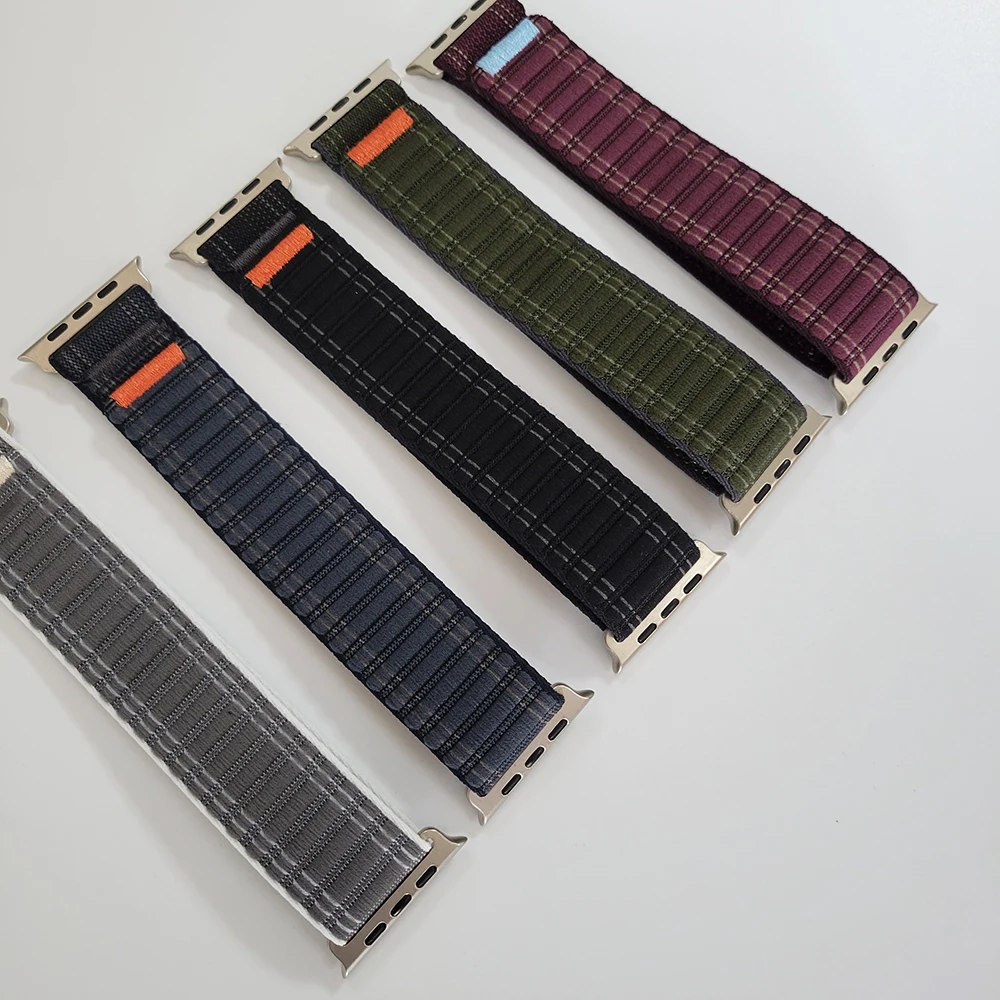 Correa deportiva de nailon transpirable para Apple Watch Series 9, 8, 7, 6, 5 SE, iWatch Ultra 2, 49mm, 45mm, 44mm, 41mm, 40mm - imagen 5