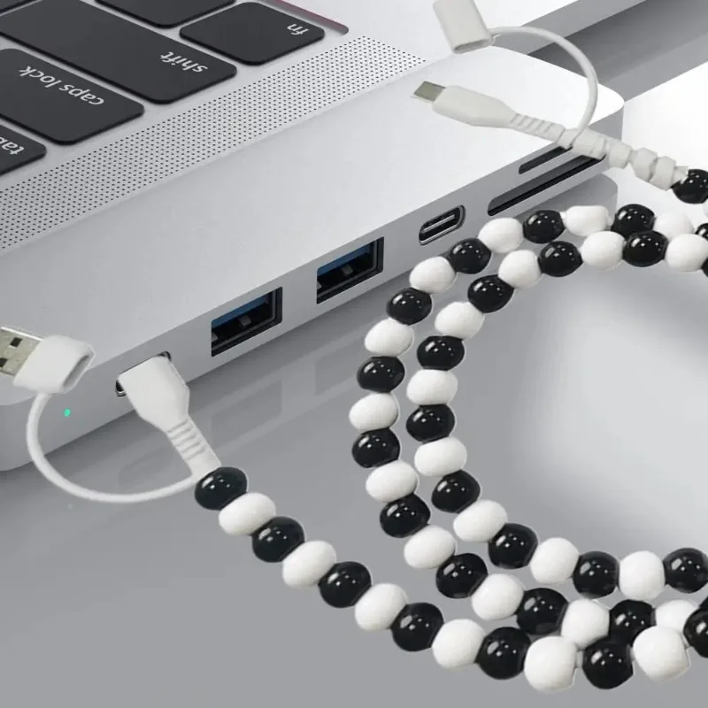 Cable de carga 4 en 1 60w PD3.0 para IPhone, cuentas de sincronización rápida de datos, Cable de teléfono, Cable de carga USB de 8 pines para todos los teléfonos - imagen 4