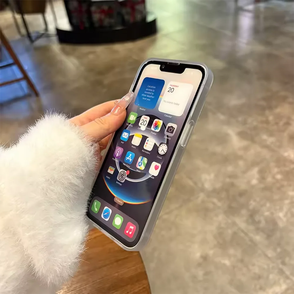 Funda ultrafina de TPU de 0,5mm para iPhone 16E 16 15 14 13 12 Pro Max Plus, cubierta trasera colorida transparente mate, carcasa translúcida - imagen 2