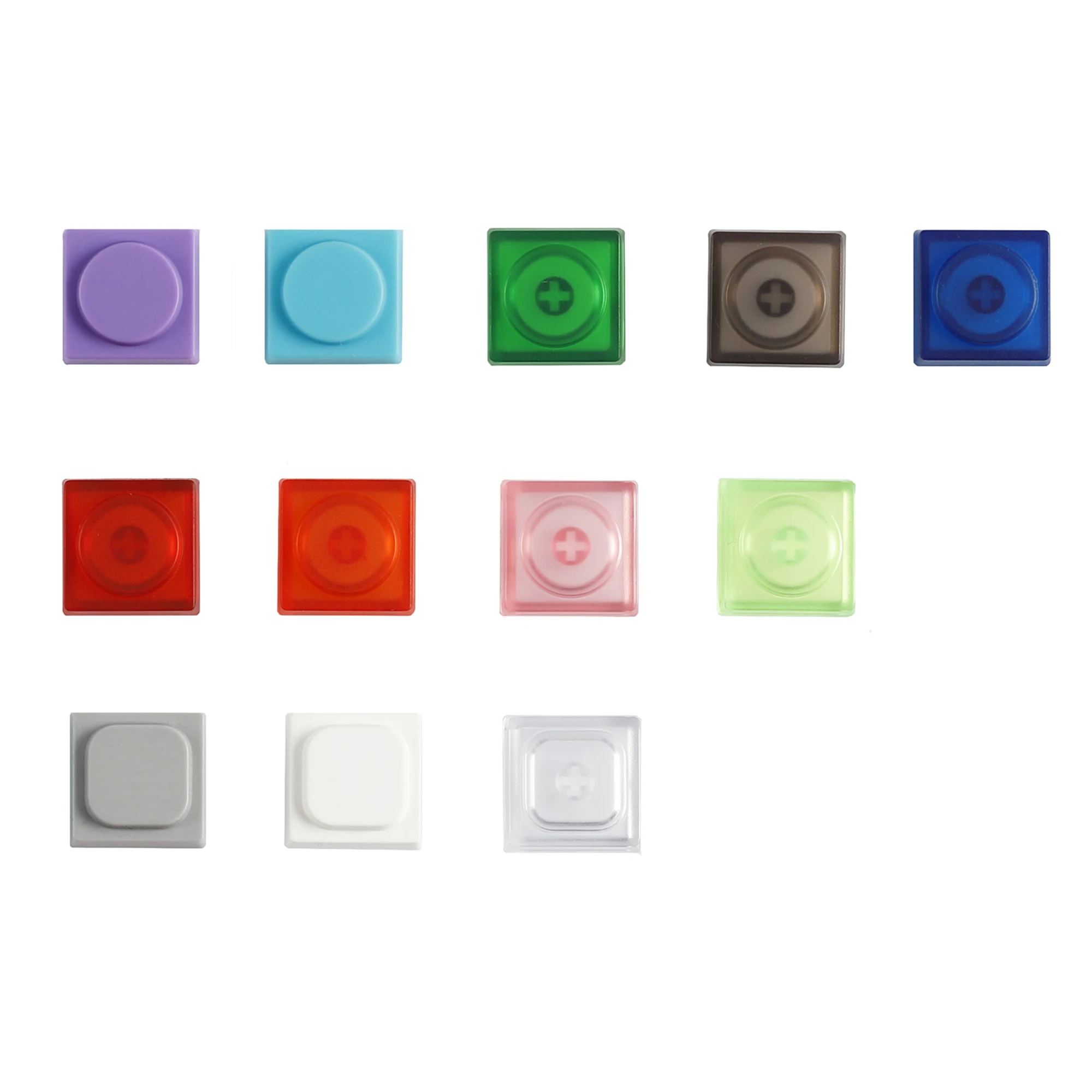 YMDK 16 Uds bloques Keycaps PBT transparente esmerilado perfil bajo Keycap para teclado mecánico MX