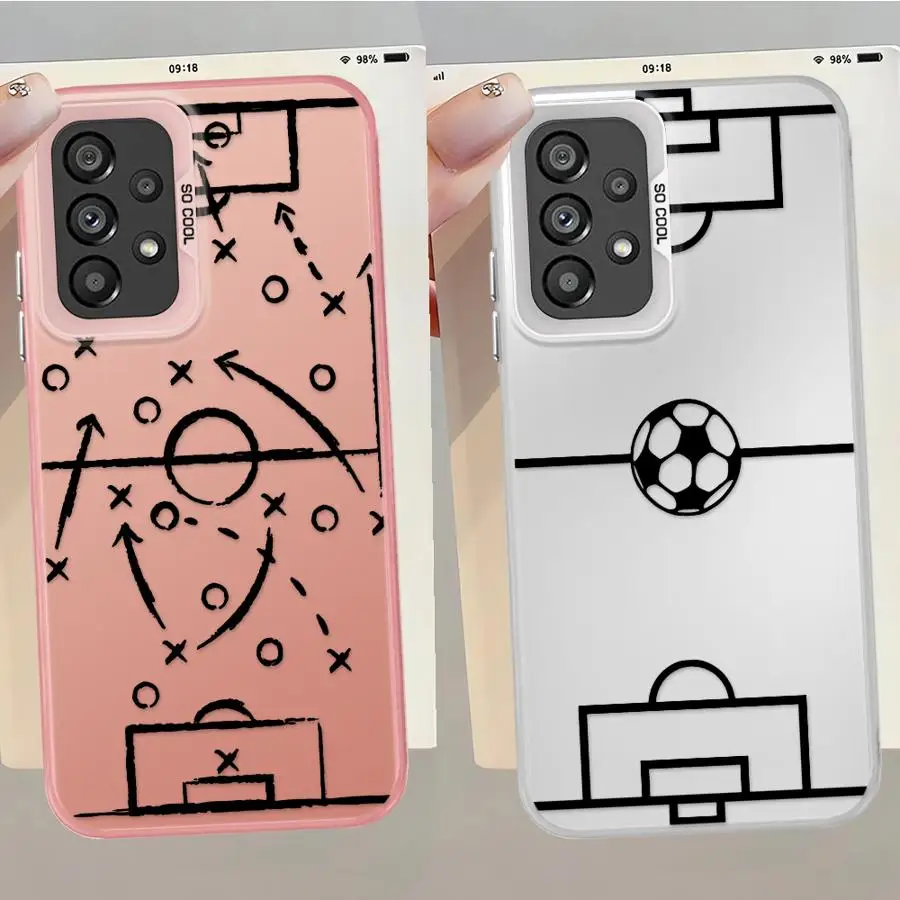 Funda trasera de teléfono para Samsung Galaxy A11 A16 A02 A12 A06 A13 A20s A14 A15 A50 A04e A03 divertido fútbol - imagen 5