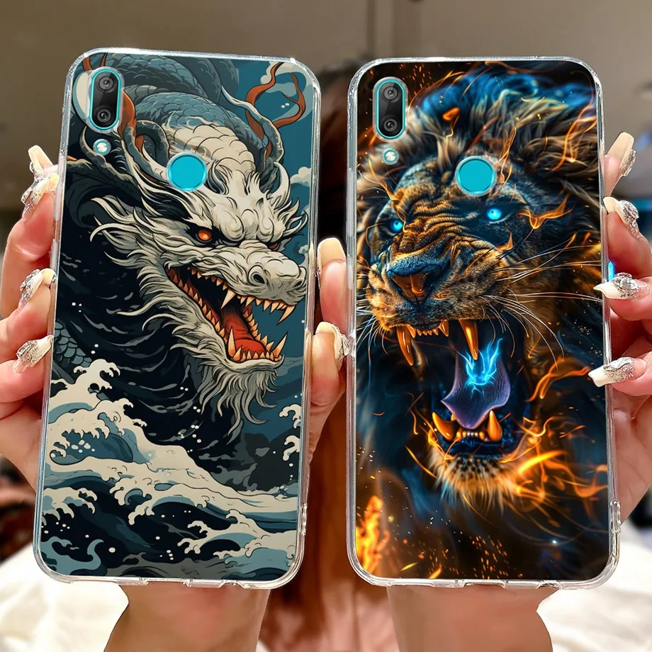 Para Huawei Y7 2019 funda DUB-LX1 Linda funda pintada Koi de la suerte funda de teléfono de silicona suave para Huawei Y7 Prime Pro 2019 Fundas parachoques - imagen 3
