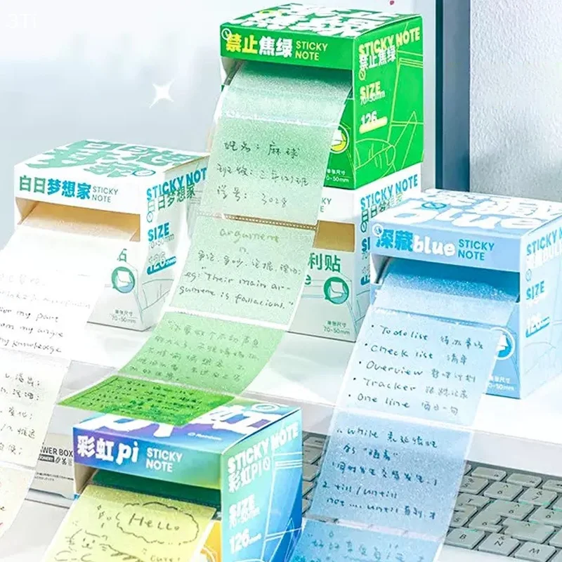 Etiquetas adhesivas pegadas repetidamente sin adhesivo, pegatinas prácticas, suministros de papelería simples y bonitos, libro de pegatinas transparente