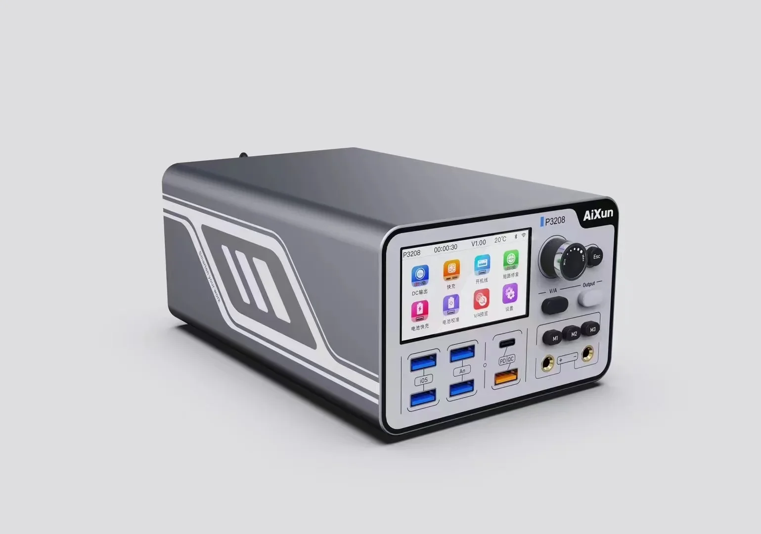 Aixun P3208 32V/8A regulador de amperímetro de voltaje inteligente probador de cortocircuito de potencia de corriente para iPhone serie 7-14 cable de encendido - imagen 2