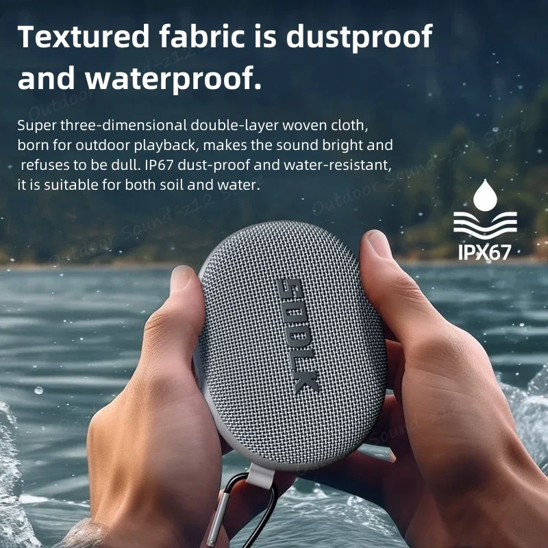 Sodlk-Altavoces de graves TX7, reproductor de música móvil portátil, Mini BlueTooth, altavoz de mochila para deportes al aire libre, caja de sonido impermeable para senderismo - imagen 5