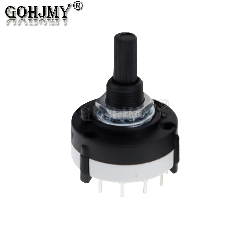 Interruptor de banda rotativa RS26, 4 polos, 3 posiciones, 2 polos, 6 posiciones, 1 polos, 12 posiciones, longitud del mango, 21MM, 3 polos, 4 bits, eje, interruptor de banda - imagen 3