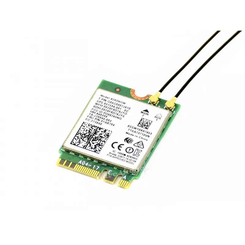 Módulo NIC inalámbrico AC8265 para Jetson Nano, 300Mbps + 867Mbps, 2,4 Ghz hasta 5Ghz, banda Dual, NGFF, Wifi, Bluetooth 4,2 - imagen 5