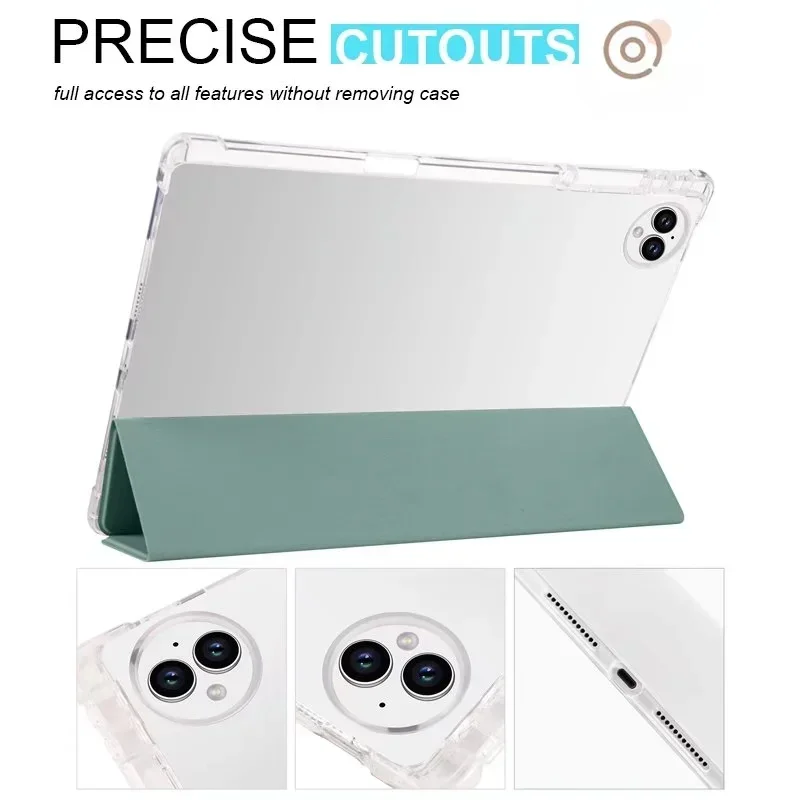 Funda para Honor MagicPad 3 con portalápices, soporte trasero de TPU plegable triple para Honor Magic Pad 3 Magicpad3, funda para tableta de 13,3 pulgadas - imagen 3