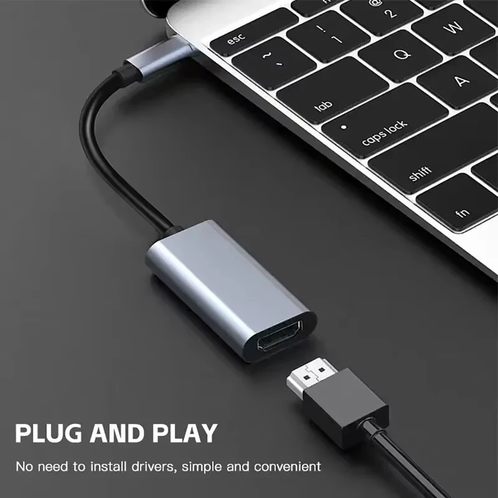 Adaptador USB tipo C a HDMI 4K 60Hz USB C USB3.1 macho a HDMI hembra Cable convertidor para ordenador portátil tableta TV MacBook - imagen 4