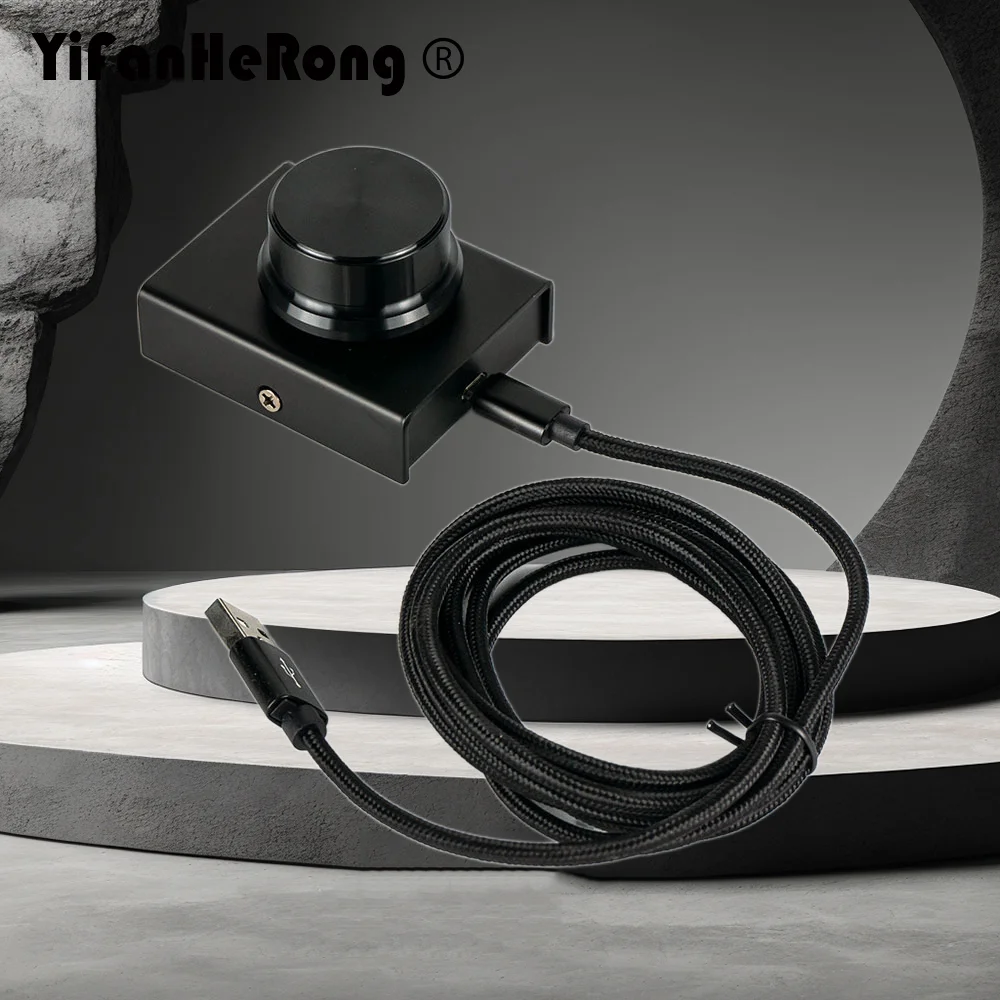 Control Digital ajustable con una tecla, función de silencio, Control de volumen Usb, sin pérdidas, PC, ordenador, altavoz, perilla del controlador de volumen