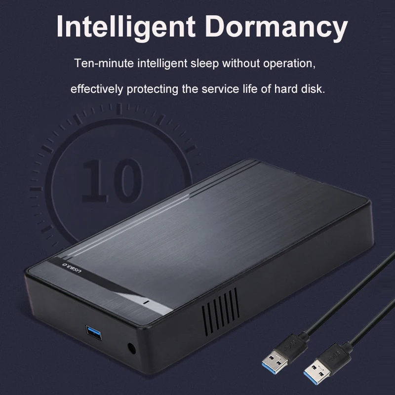 Caja HDD de 3,5/2,5 pulgadas, adaptador SATA a USB 3,0, carcasa de disco duro externo, adaptador de alta velocidad para PC, portátil, caja HDD - imagen 5