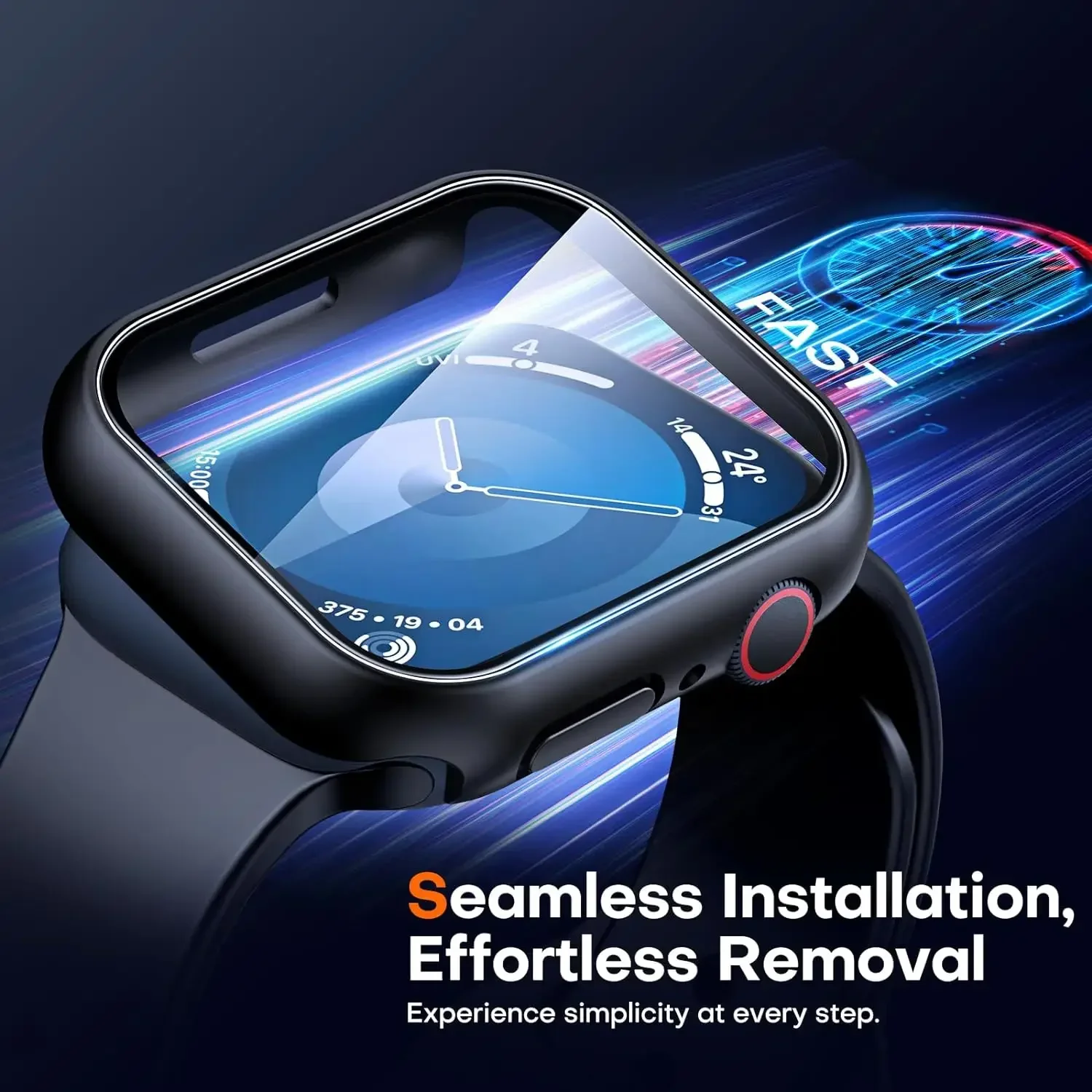 2 uds funda protectora de pantalla de vidrio templado para Apple Watch Series 11 10 9 8 7 6 5 SE 46mm 42mm 45-41-40mm 44MM Accesorios - imagen 3