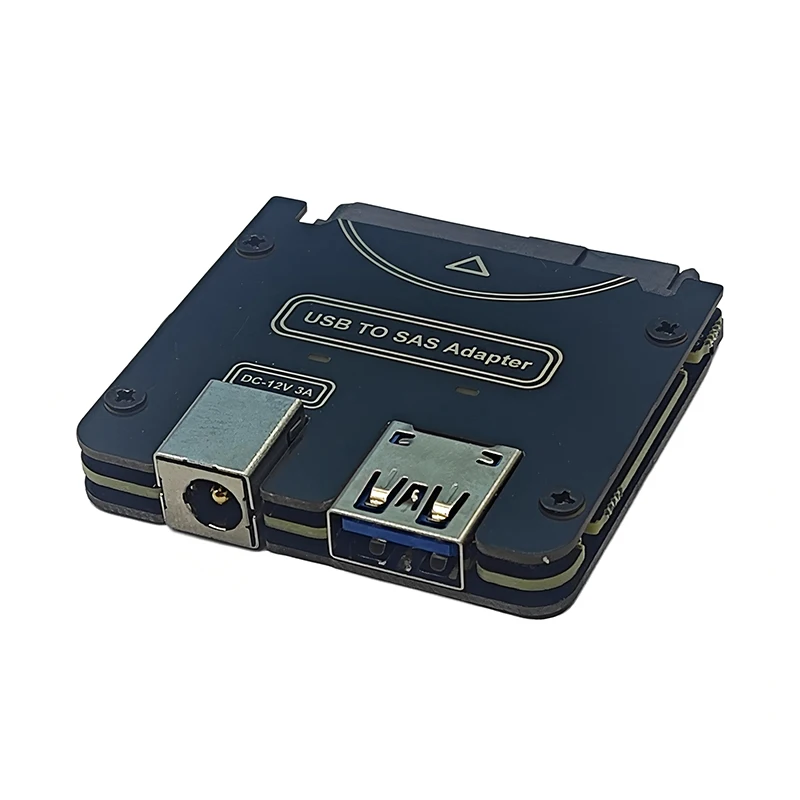 Adaptador SAS a USB con adaptador de fuente de alimentación de 12V/3A unidad de disco duro SAS 29 pines a USB3.2 GEN1 convertidor elevador de 5Gbps para PC portátil - imagen 3