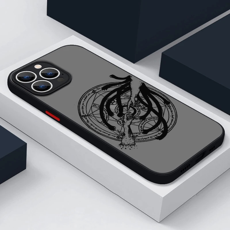 Funda de teléfono de moda Fullmetal Alchemist para Apple iPhone 15 14 13 12 11 XS Mini Pro Max 8 XR X mate translúcido esmerilado - imagen 4