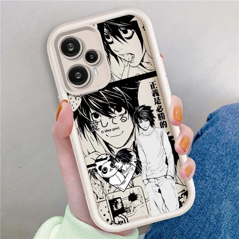 L Lawliet muerte para Xiaomi Poco X3 X4 X5 X6 X7 C65 C75 M4 M5 M5S F6 F4 F5 Pro GT NFC ojo escalera funda de teléfono - imagen 3