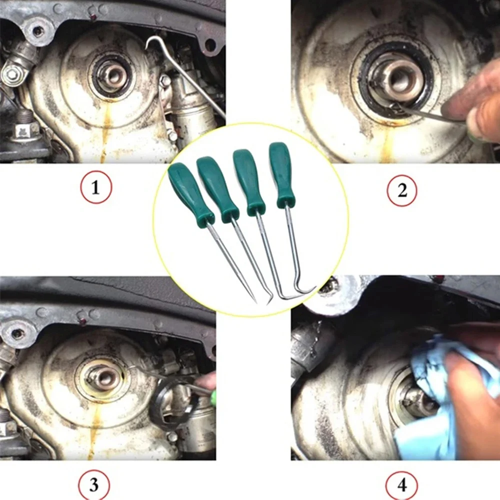 Gran oferta, 4 Uds., 135mm, juego de destornilladores para sello de aceite de coche, junta tórica, extractor, gancho de selección, herramientas de reparación de automóviles - imagen 3