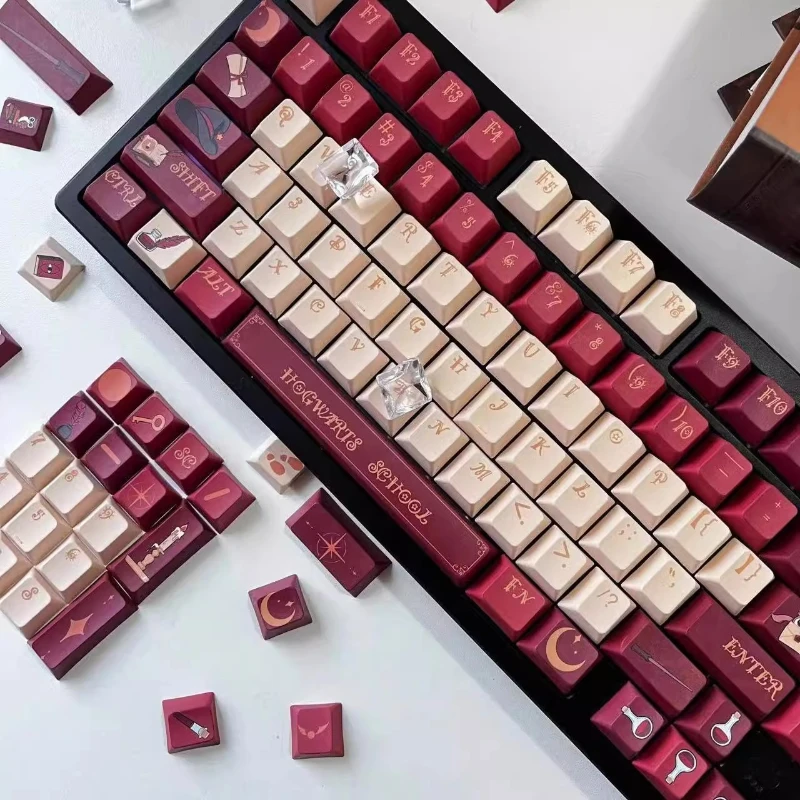 Gryffindor mágico, juego de teclas PBT, sublimación, perfil de cereza, accesorios de teclado mecánico, tapas de teclado personalizadas - imagen 3